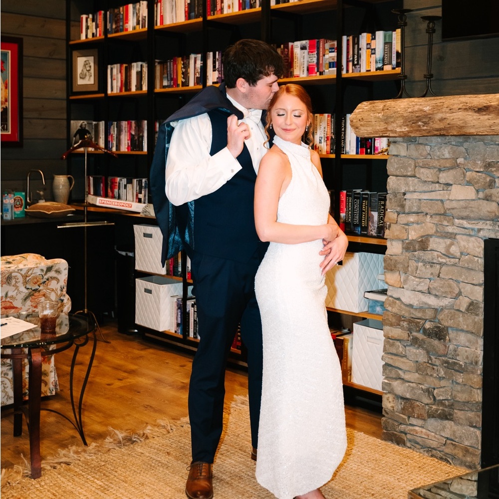 Amanda Uprichard x REVOLVE Samba Gown in White Sequin